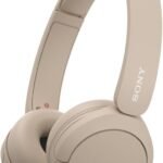 Sony WH-CH520 Wireless Headphones, 50 hours battery life, Clearer hands-free calling, Multipoint Connection, On-ear style, Cream, UAE Version - 1-Year warranty