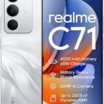 realme C71 Smartphone | 8GB RAM + 256GB Storage | 6.67” 120Hz Display | 50MP Camera | 6000mAh Battery | 45W Fast Charging | Android 15 | Dual SIM | Hi-Res Audio | 12m Warranty (White Swan)
