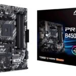 ASUS PRIME B450M-A II AMD B450 AM4 micro ATX motherboard with M.2 support, HDMI/DVI-D/D-Sub, SATA 6 Gbps, 1 Gb Ethernet, USB 3.2 Gen 2 Type-A, and Aura Sync RGB